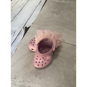 Crocs Ballerina Pink glitter toddler For Girls size C4